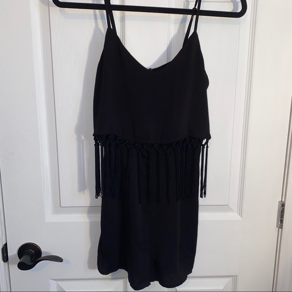 DYNAMITE Black Romper with Fringe - Picture 2 of 6